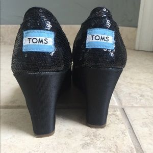 Toms Black Sequin Shoes